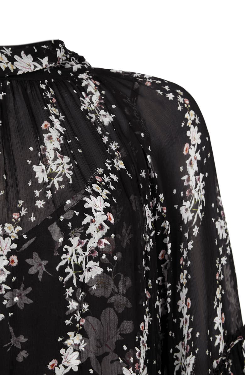 AllSaints Eimear Cultivar Blouse, Alternate, color, Black