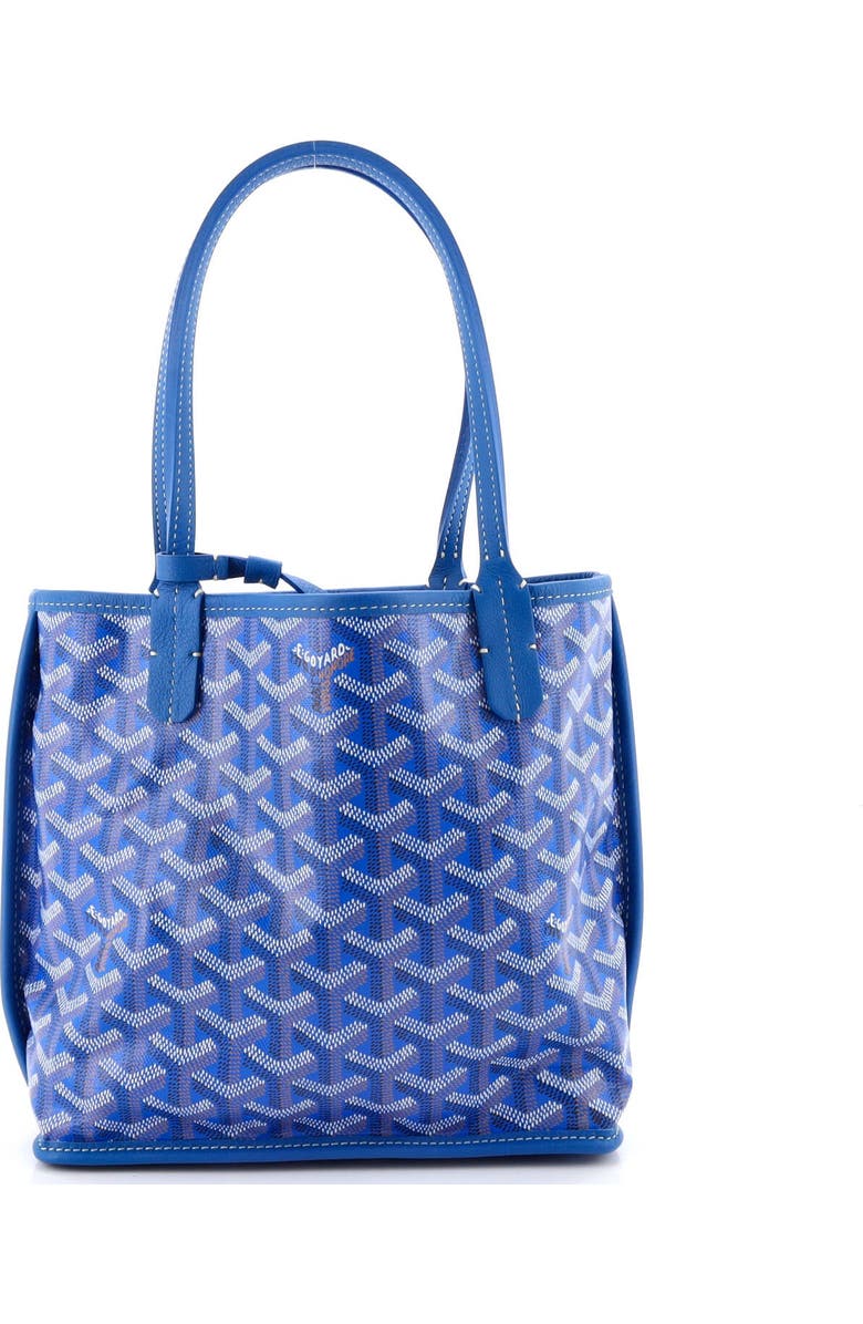 Pre-Owned Goyard Anjou Reversible Tote Coated Canvas Mini, Alternate, color, Blue
