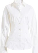 Reformation Vanta Stretch Poplin Button-Up Shirt