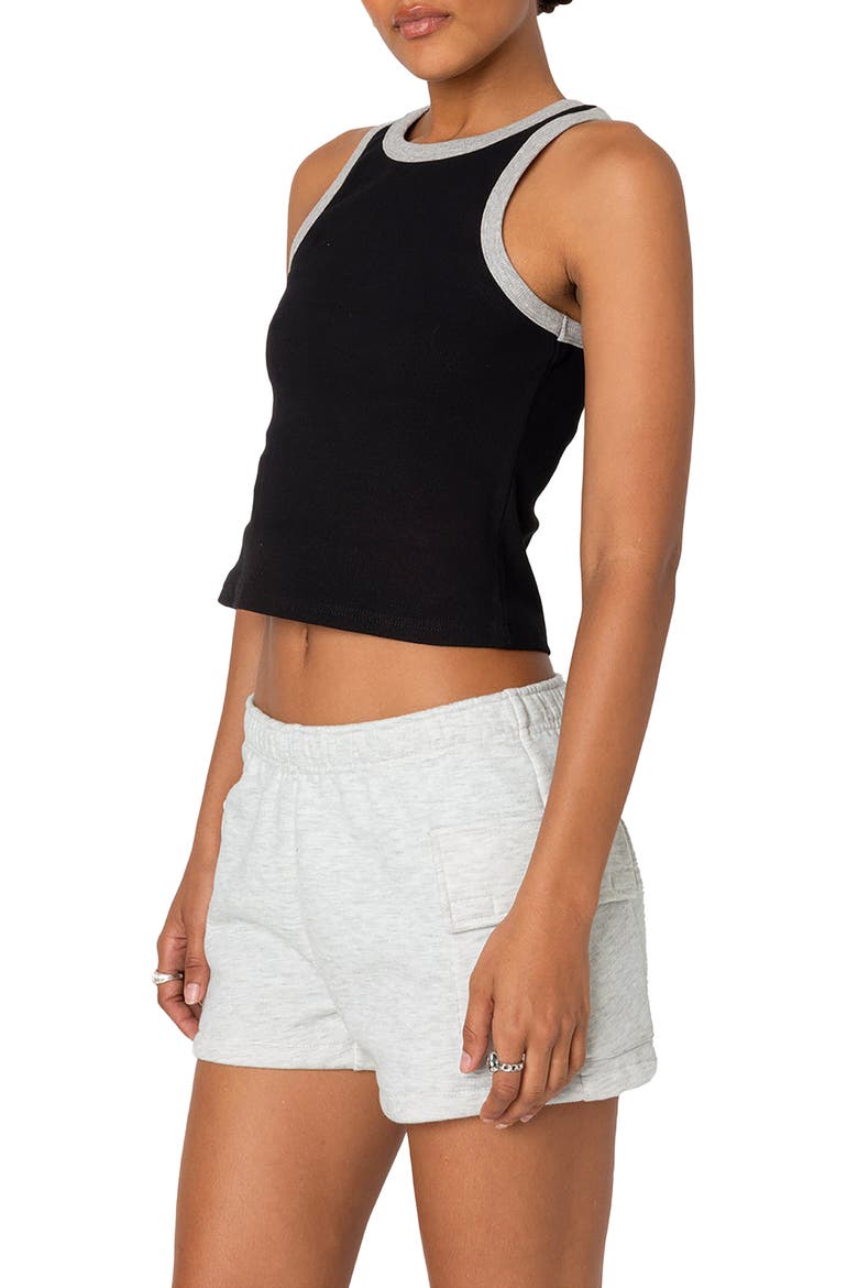 Wes Contrast Trim Tank Top, Alternate, color, BLACK