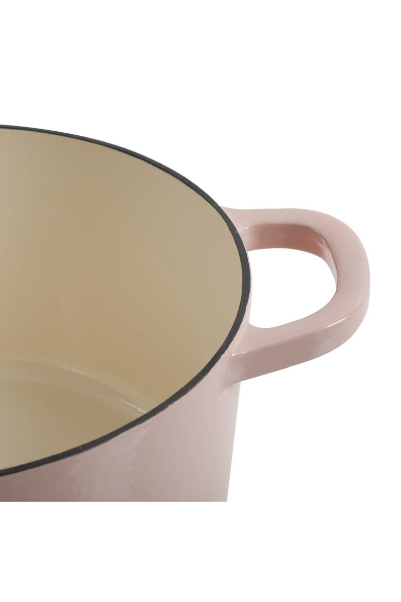 Artisan 5-Quart Round Enameled Cast Iron Dutch Oven with Lid, Alternate, color, Blush Pink