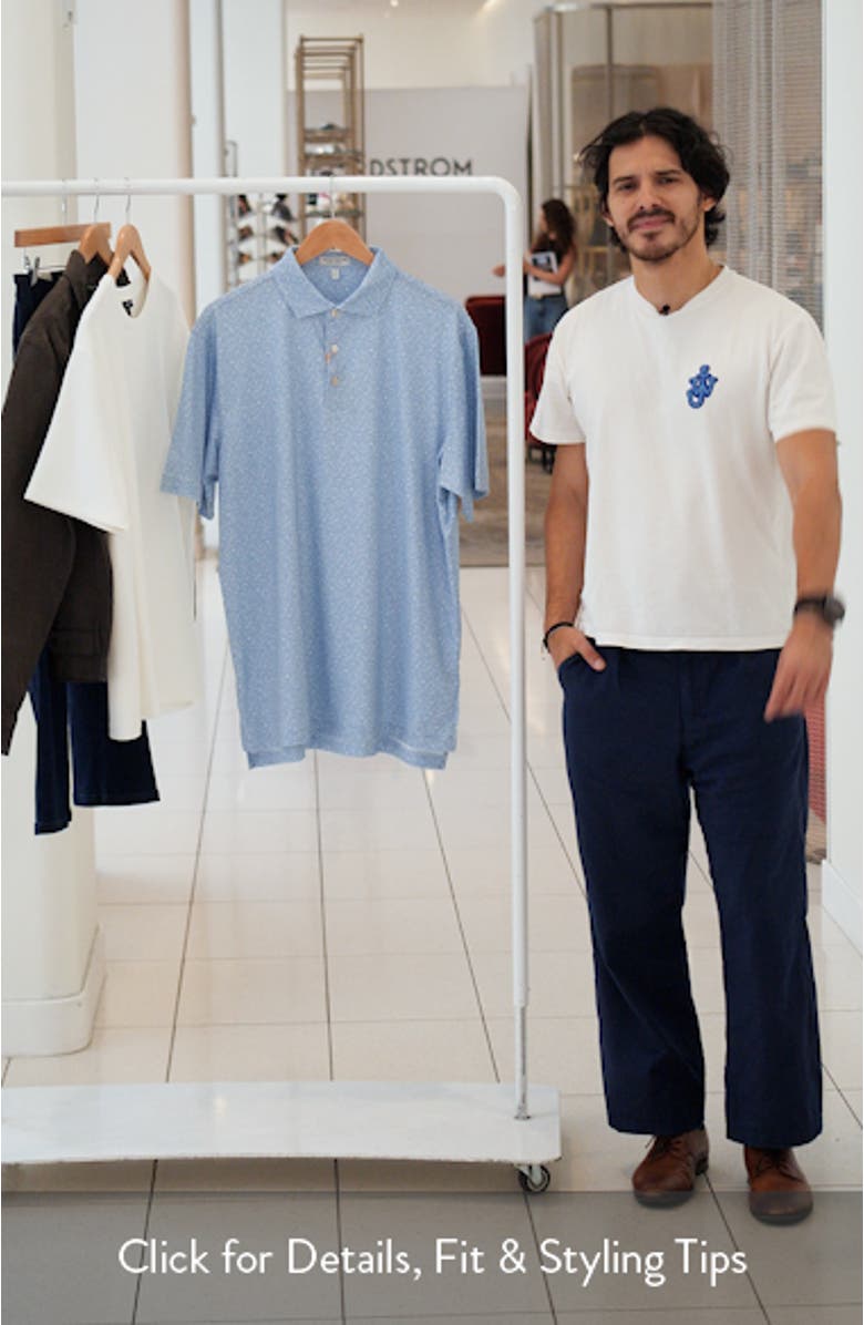 Ferdinand Geo Print Performance Jersey Polo, sales video thumbnail