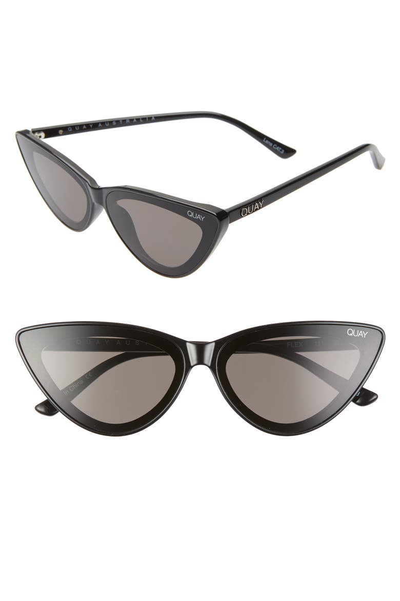 Australia Flex 47mm Cat Eye Sunglasses, Main, color, BLACK/ SMOKE