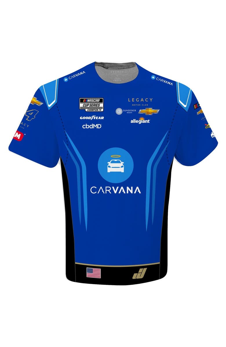 LEGACY Motor Club Team Collection Men's LEGACY Motor Club Team Collection Blue Jimmie Johnson Carvana Sublimated Uniform T-Shirt, Alternate, color, 