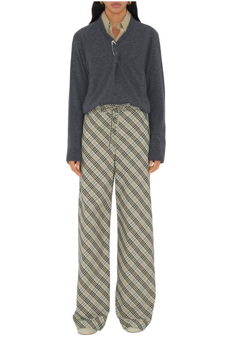 Check Cotton Pyjama Trousers