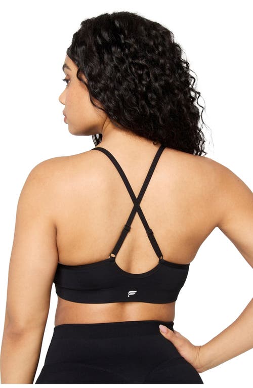 Fabletics Sleek Seamless Strappy Low Impact Bra In Black