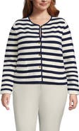 Lands' End Plus Size Fine Gauge Cotton Milano Blazer Sweater