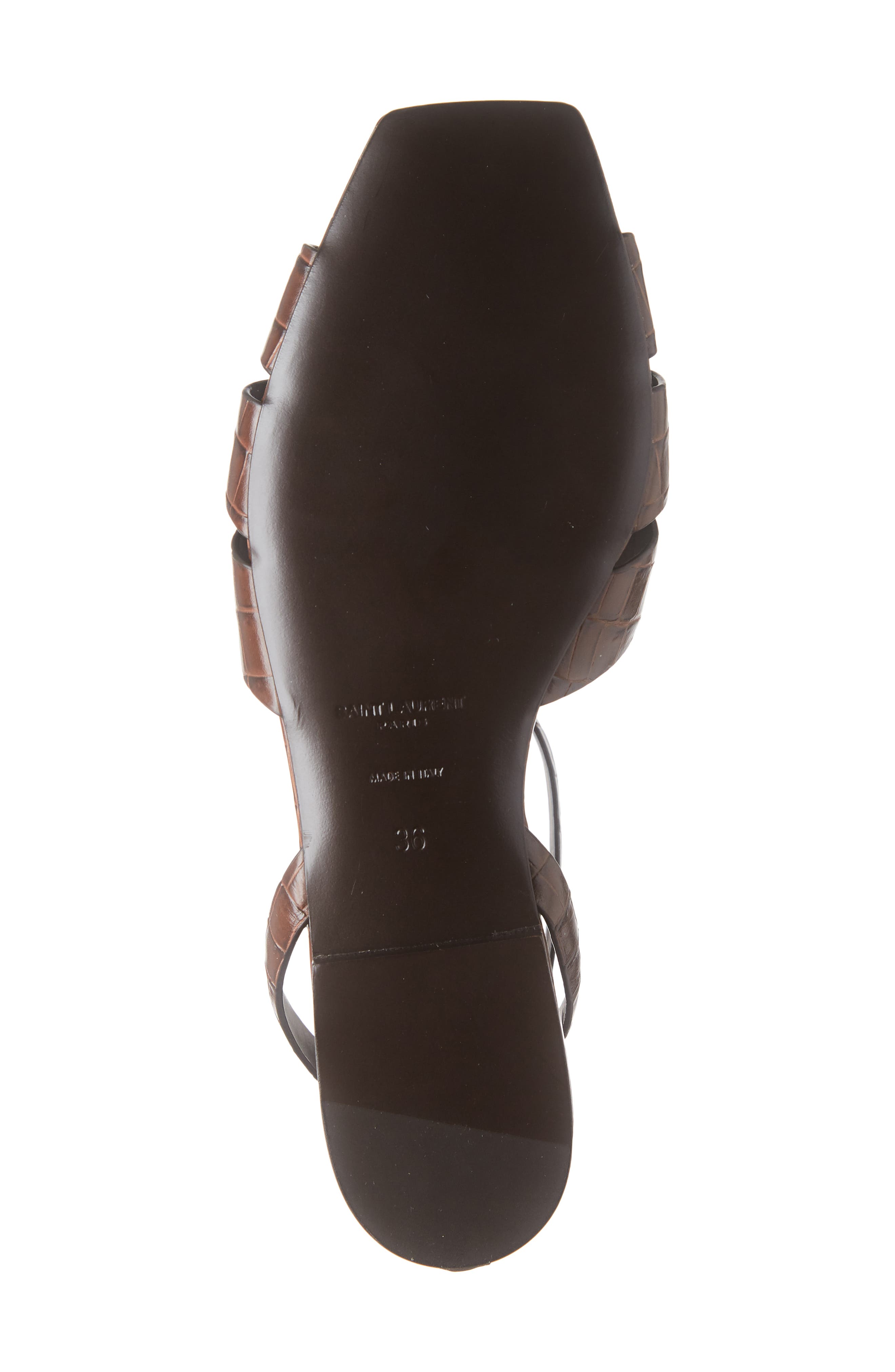 Saint Laurent Tribute Ankle Strap Sandal, Alternate, color, 