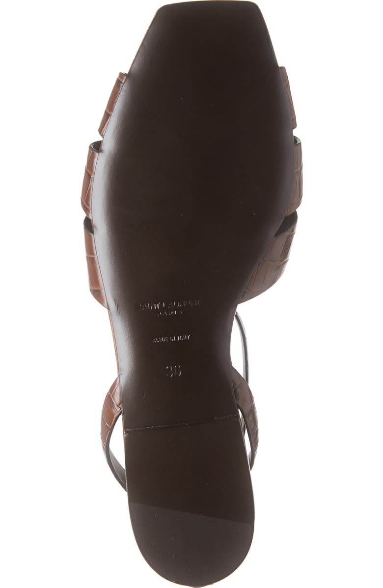 Saint Laurent Tribute Ankle Strap Sandal, Alternate, color,
