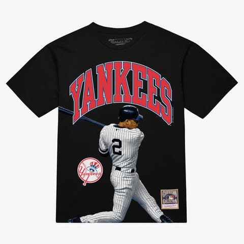 Men's Mitchell & Ness Derek Jeter Black New York Yankees Photo Arch Player Graphic T-Shirt