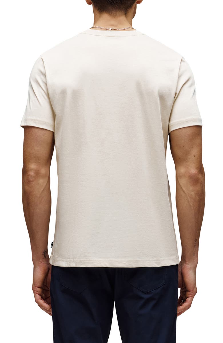 Psycho Bunny Rowen Floral Embroidered Pima Cotton Graphic T-Shirt, Alternate, color, White Cap Grey