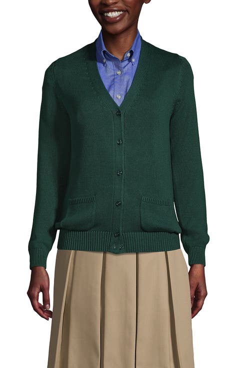 School Uniform  Cotton Modal Button Front Cardigan Sweater