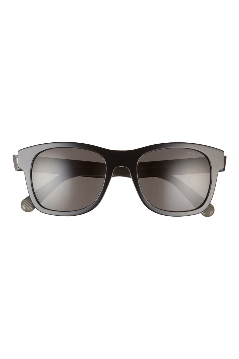 53mm Polarized Sunglasses, Main, color, BLACK/ SMOKE POLARIZED