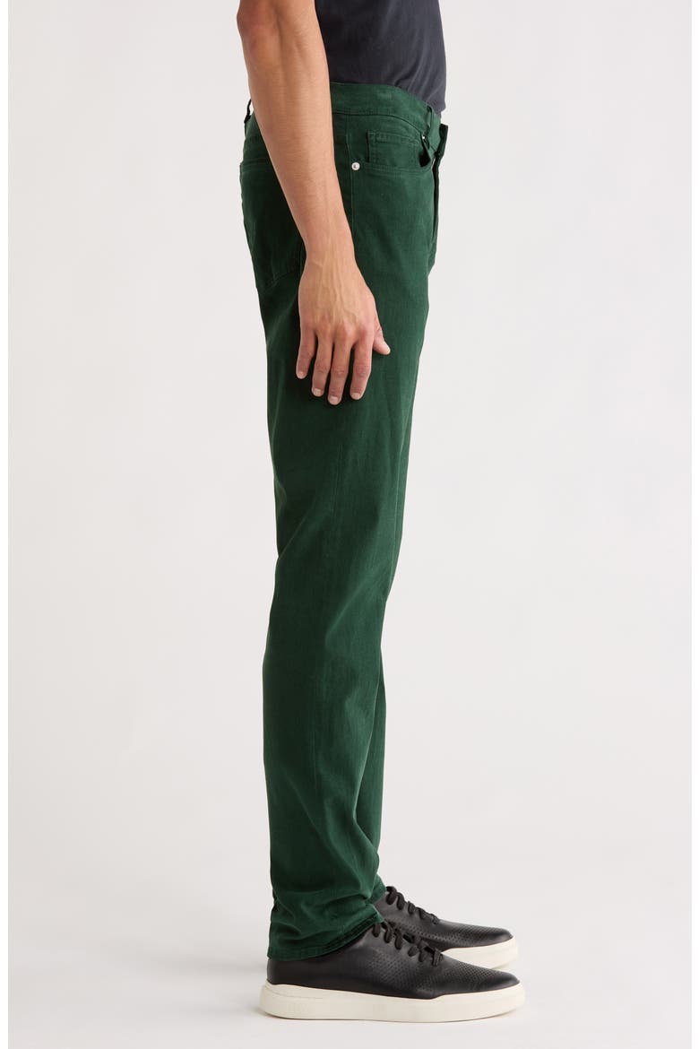 L'Homme Slim Fit Five-Pocket Twill Pants, Alternate, color, DARK EMERALD