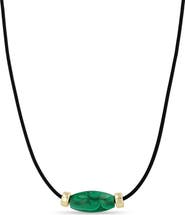 Zoë Chicco Malachite & Leather Necklace