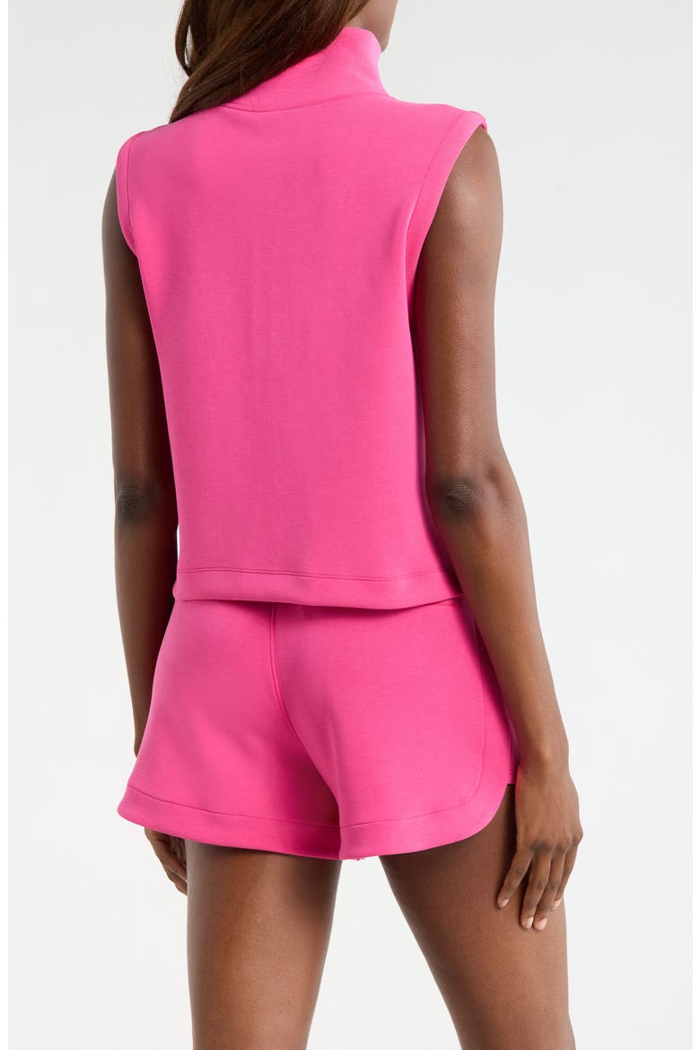 Dreamweave™ Sleeveless Half Zip Mock Neck Top, Alternate, color, FUCHSIA PURPLE