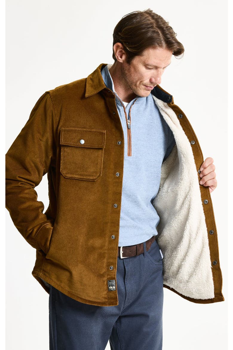 Lined Corduroy Overshirt, Alternate, color, KHAKI