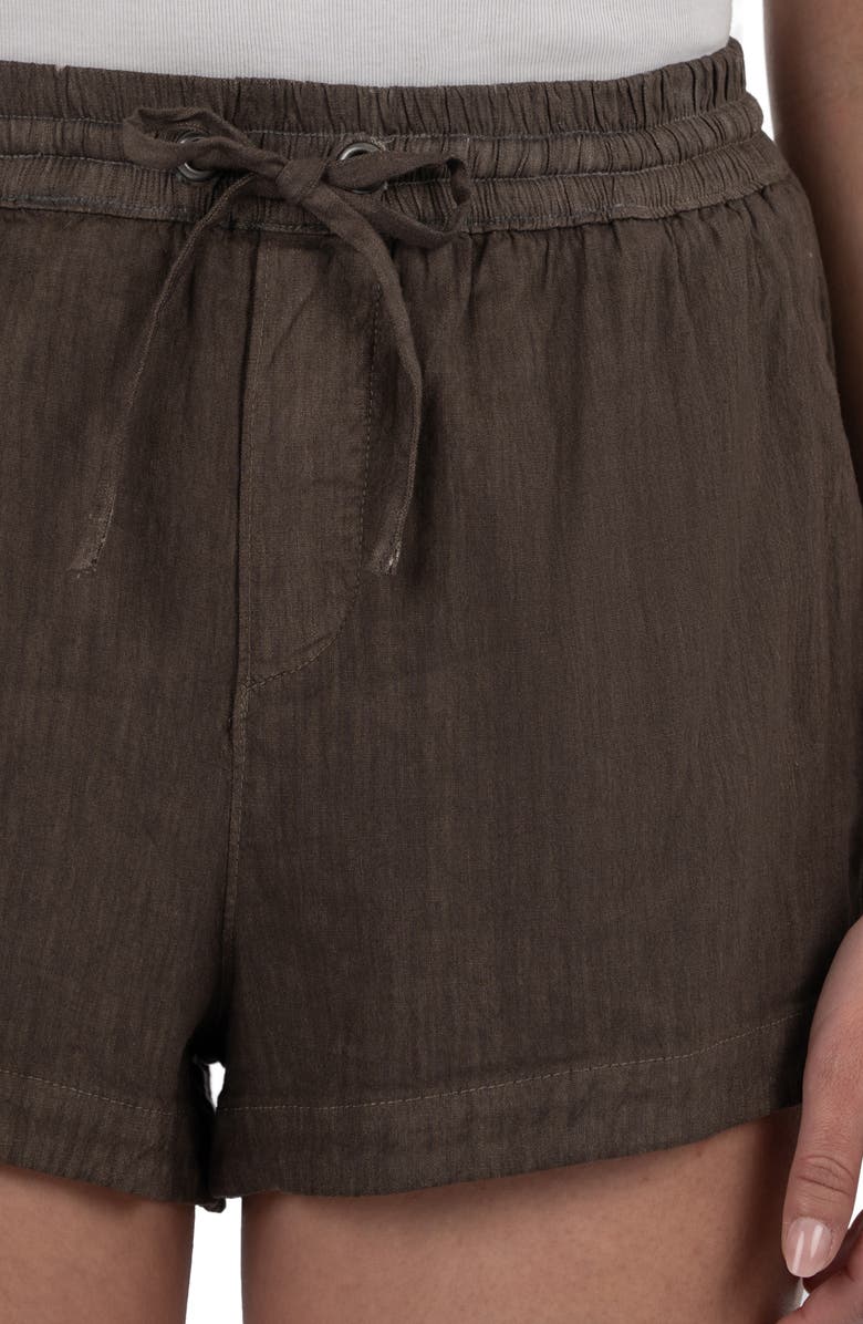 KUT from the Kloth Illiana Drawstring Shorts, Alternate, color, Chocolate