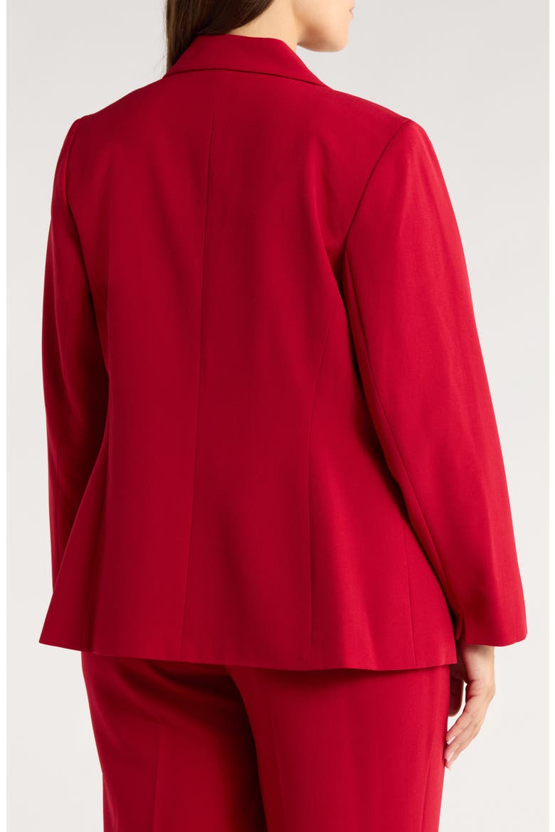 Peak Lapel One-Button Blazer, Alternate, color, FIRE RED