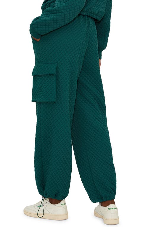 Beach Riot Starla Quilted Sweatpants In Green