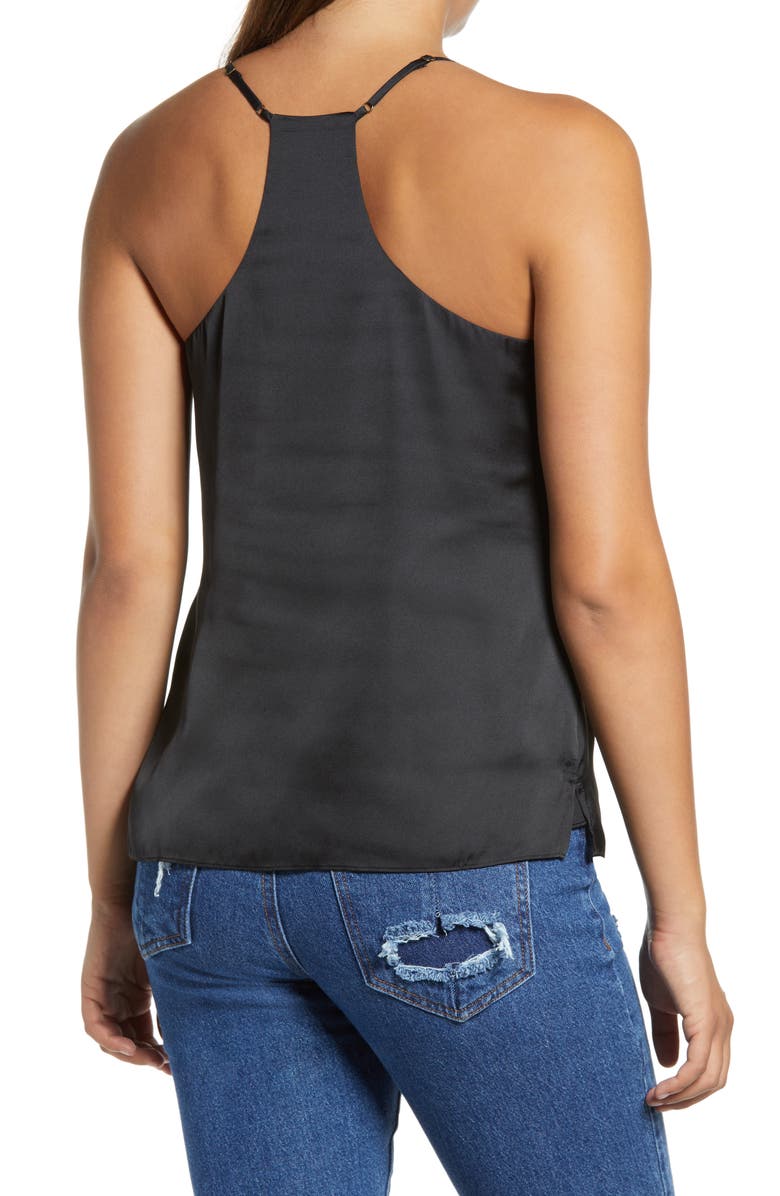 Socialite Satin Lattice Detail Camisole, Alternate, color,