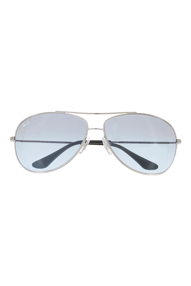 'Bubble Wrap' Aviator Sunglasses, Main, color, GUNMETAL