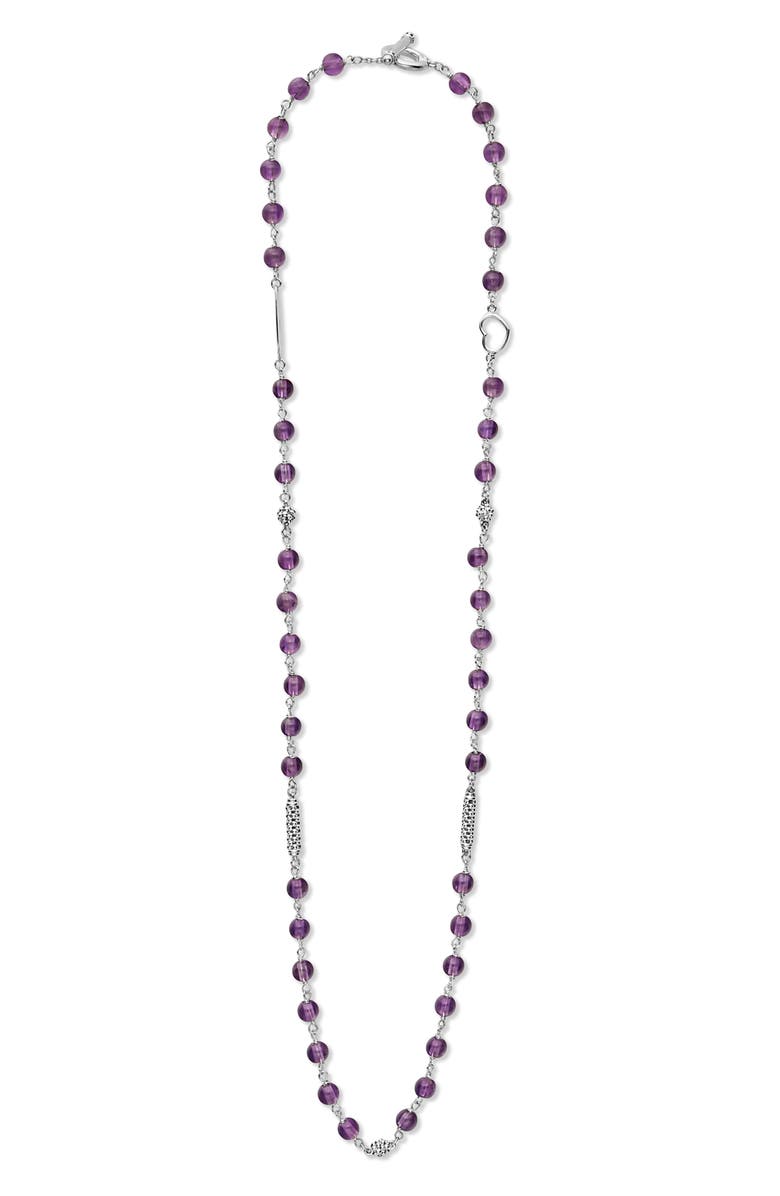 LAGOS Caviar Icon Amethyst Bead Necklace, Alternate, color, Amathyst