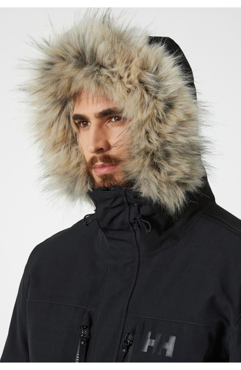 Helly Hansen Varanger Waterproof Faux Fur Trim Down & Feather Fill Parka, Alternate, color, 