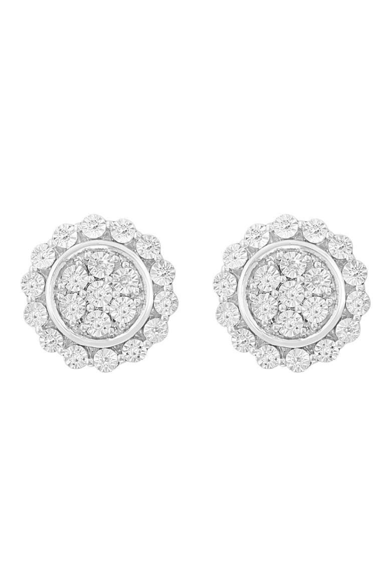 Diamond Earrings, Alternate, color, SILVER/ DIAMOND