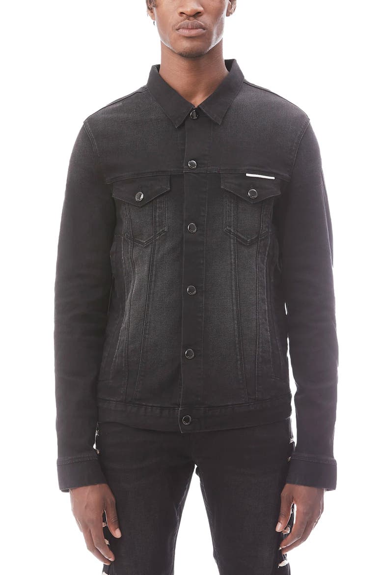 MK1 Lace-Up Denim Jacket, Main, color, BLACK LACE
