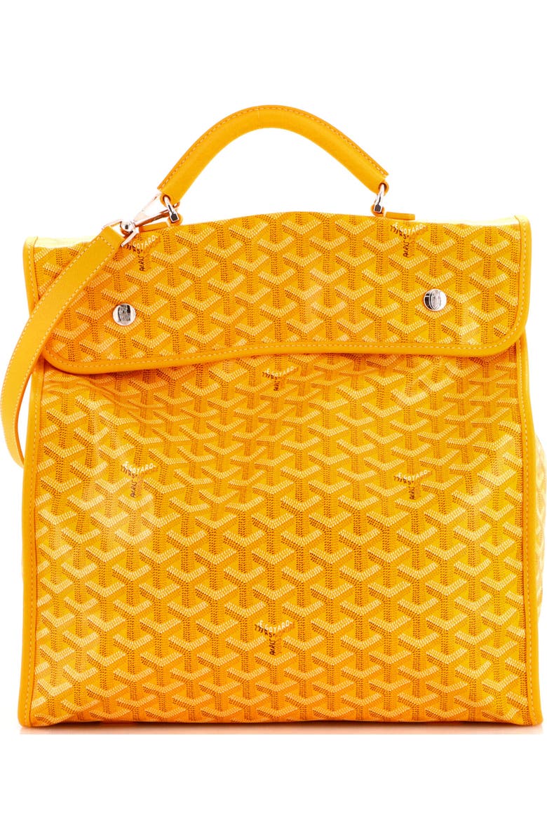 Pre-Owned Goyard Saint Leger Briefcase Backpack Coated Canvas, Main, color, Yellow
