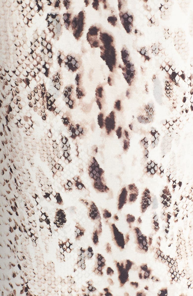 Haute Hippie Snake Print Long V-Neck Muscle Dress, Alternate, color, 