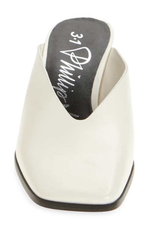 3.1 Phillip Lim Leather Mule In Antique White