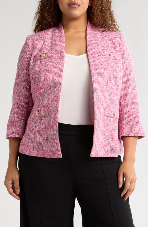 ameri LADY LIKE つづっ PRINT TWEEDS JACKET mix