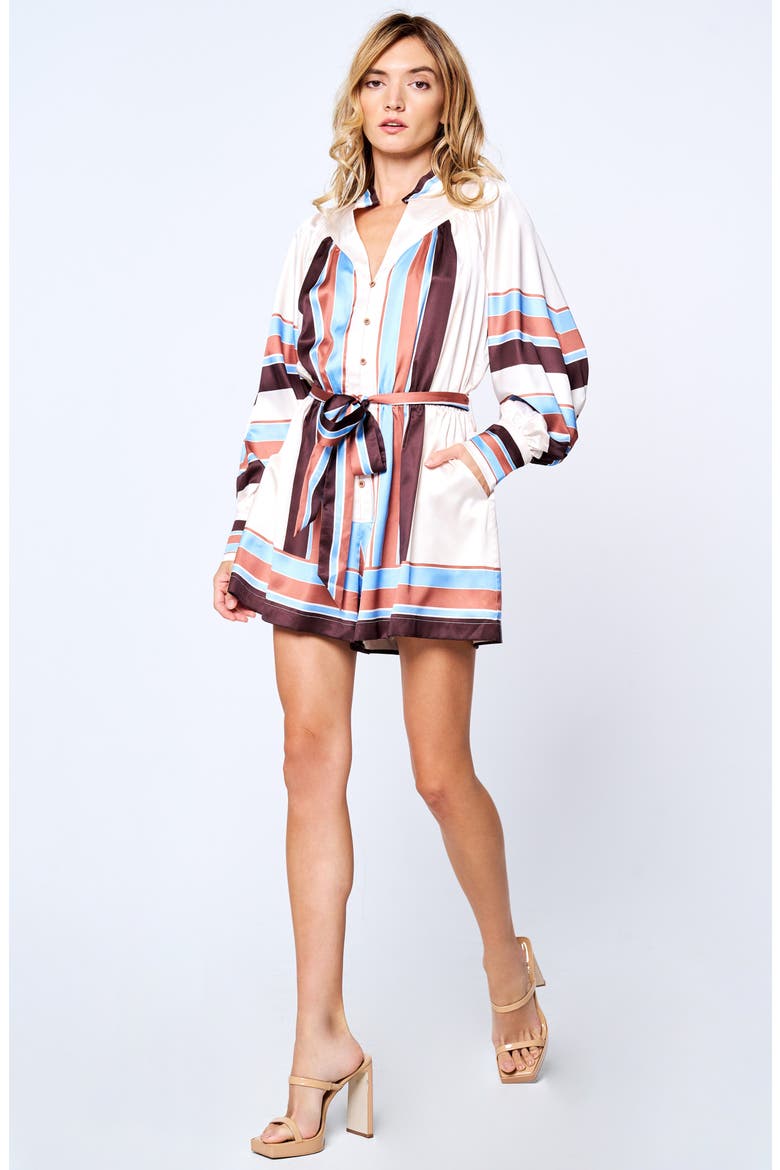 Jesstina Romper, Alternate, color, BROWN MULTI