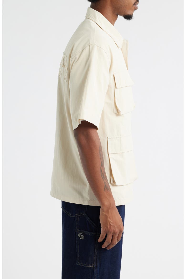 Patterson Short Sleeve Cotton Button-Up Utility Shirt, Alternate, color, ECRU