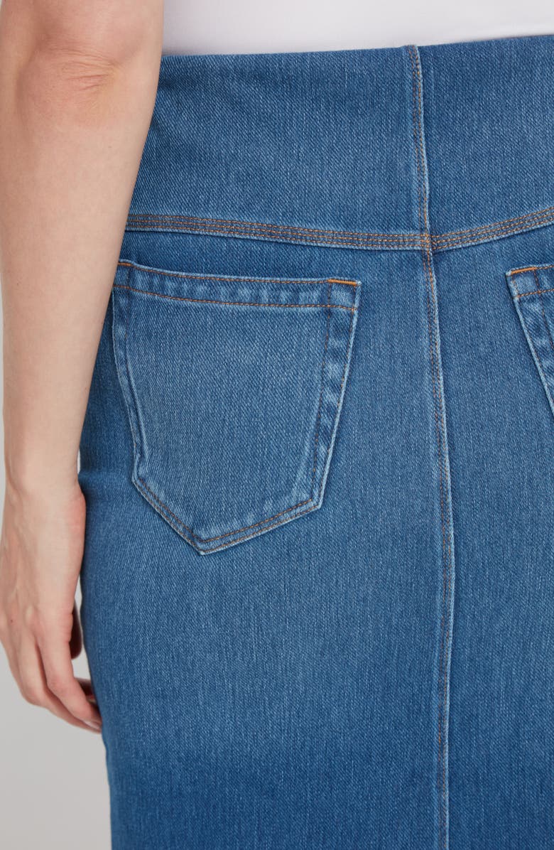 Lysse 'Lyssentials Lyrica Knit Denim Pencil Skirt, Alternate, color, Midwash