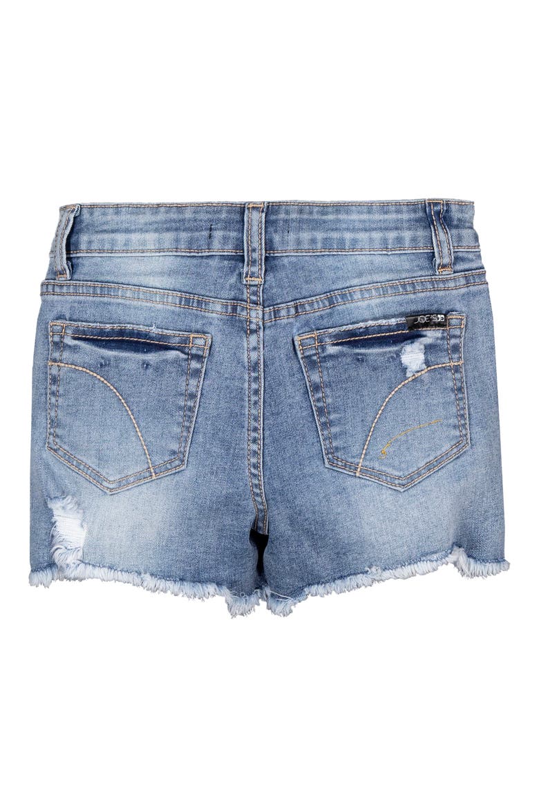 Kids' Jessie Frayed Cutoff Denim Shorts, Alternate, color, MEDIUM WASH