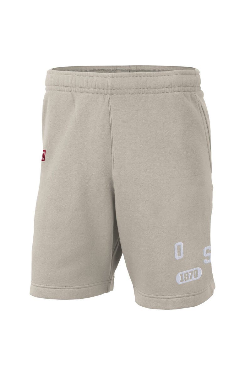 Nike Men's Nike Cream Ohio State Buckeyes Fleece Shorts, Alternate, color,