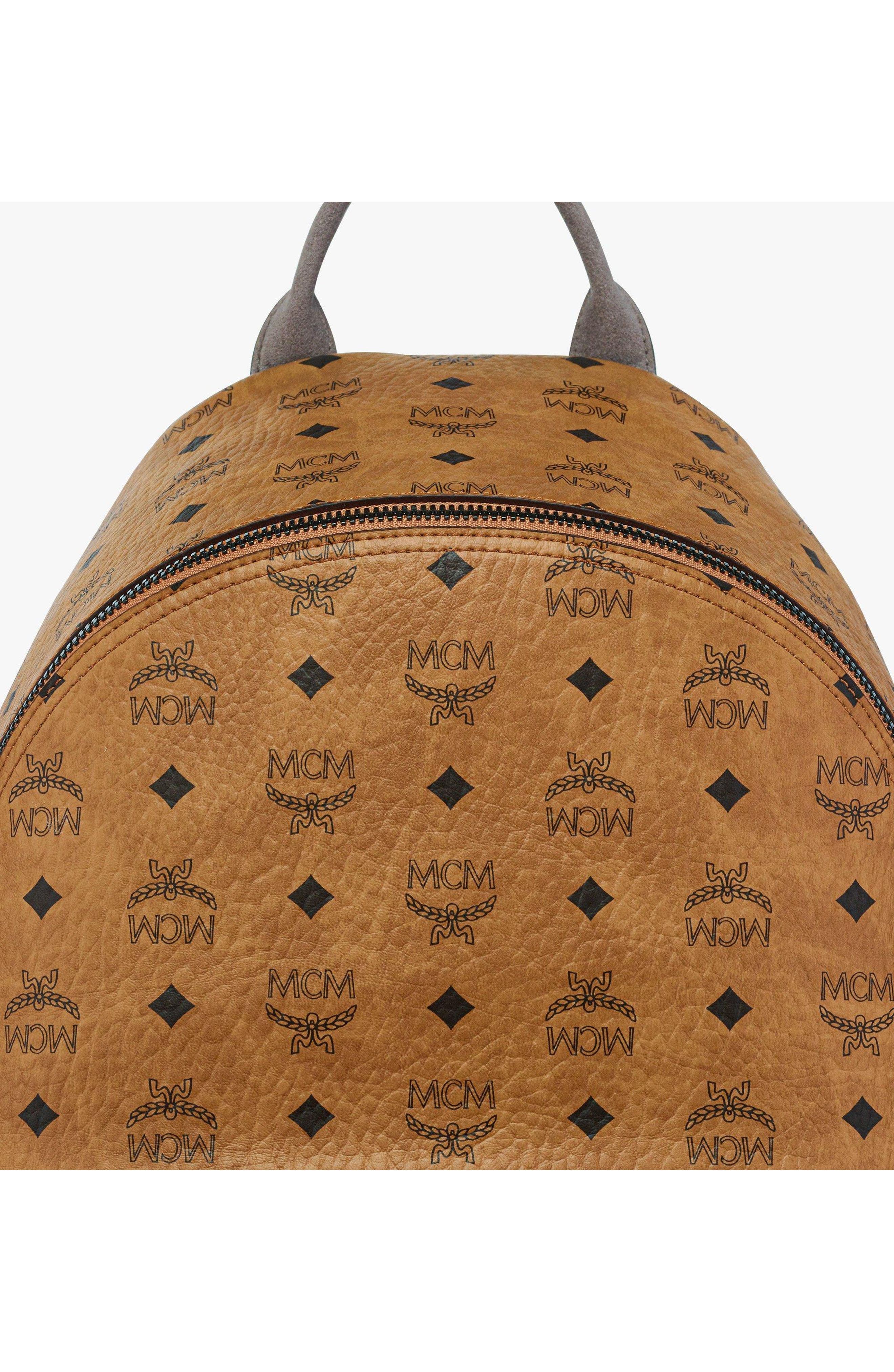 x We The Best Stark Backpack in Visetos and Suede, Alternate, color, Cognac