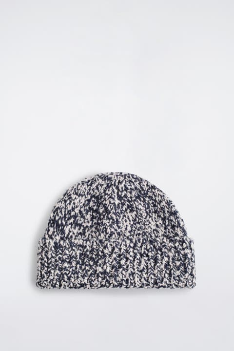 Flecked Wool-Blend Beanie