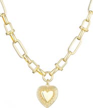 Adornia Chunky Heart Pendant Necklace