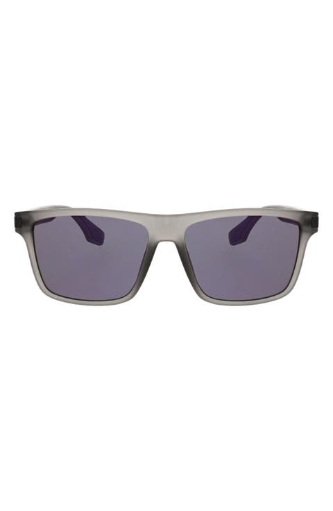 56mm Flat Top Polarized Square Sunglasses