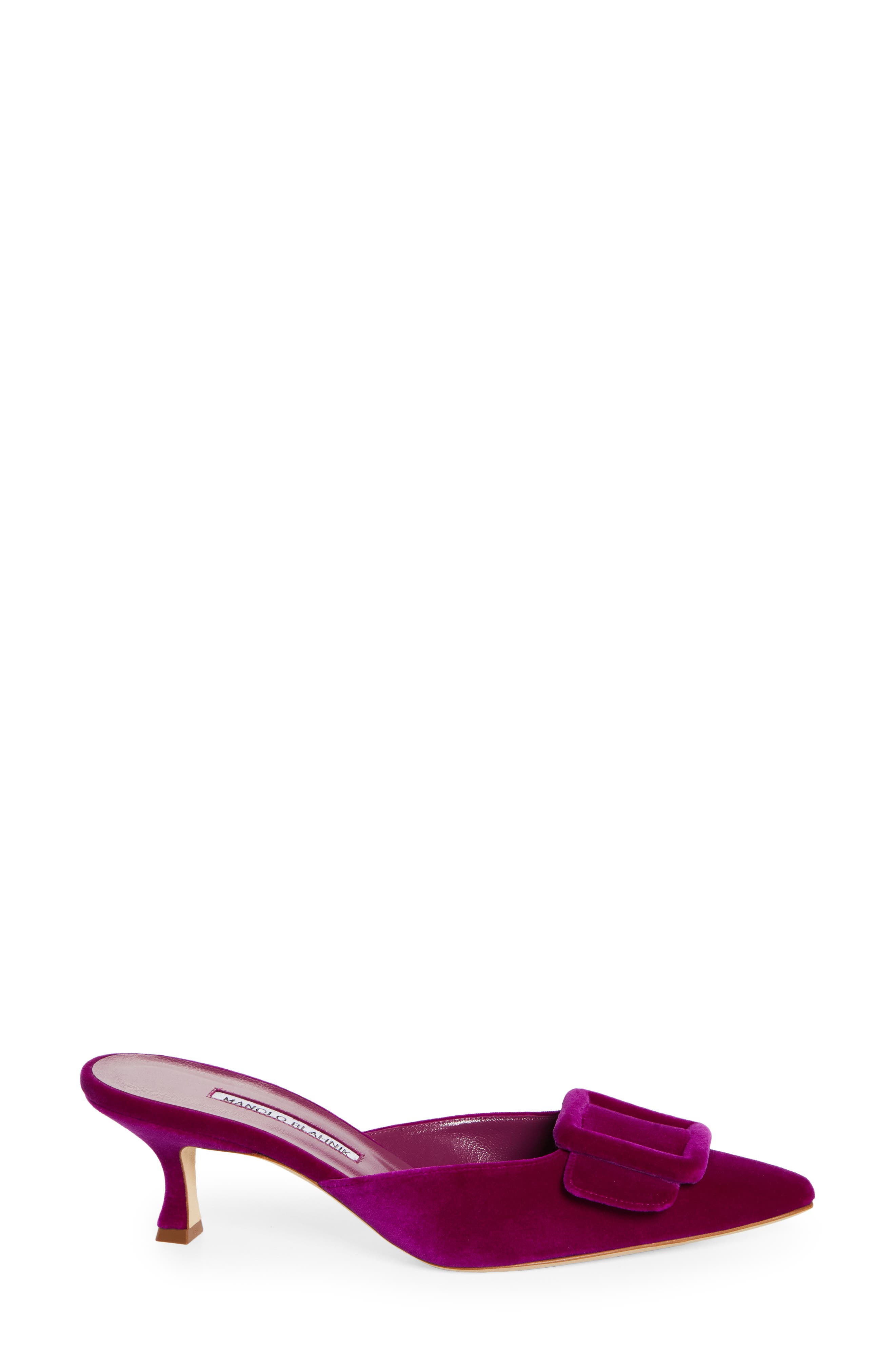 Maysale Buckle Pointed Toe Mule, Alternate, color, PURPLE