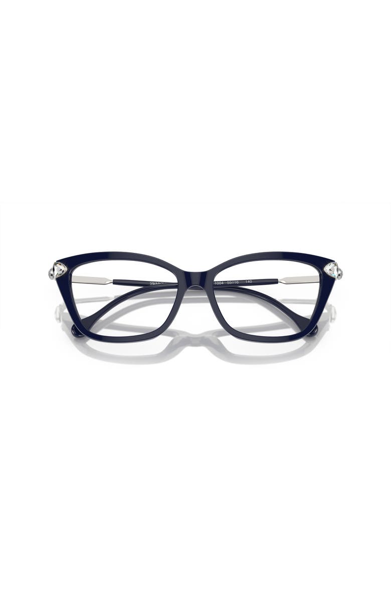 Swarovski 53mm Cat Eye optical glasses, Alternate, color, Blue