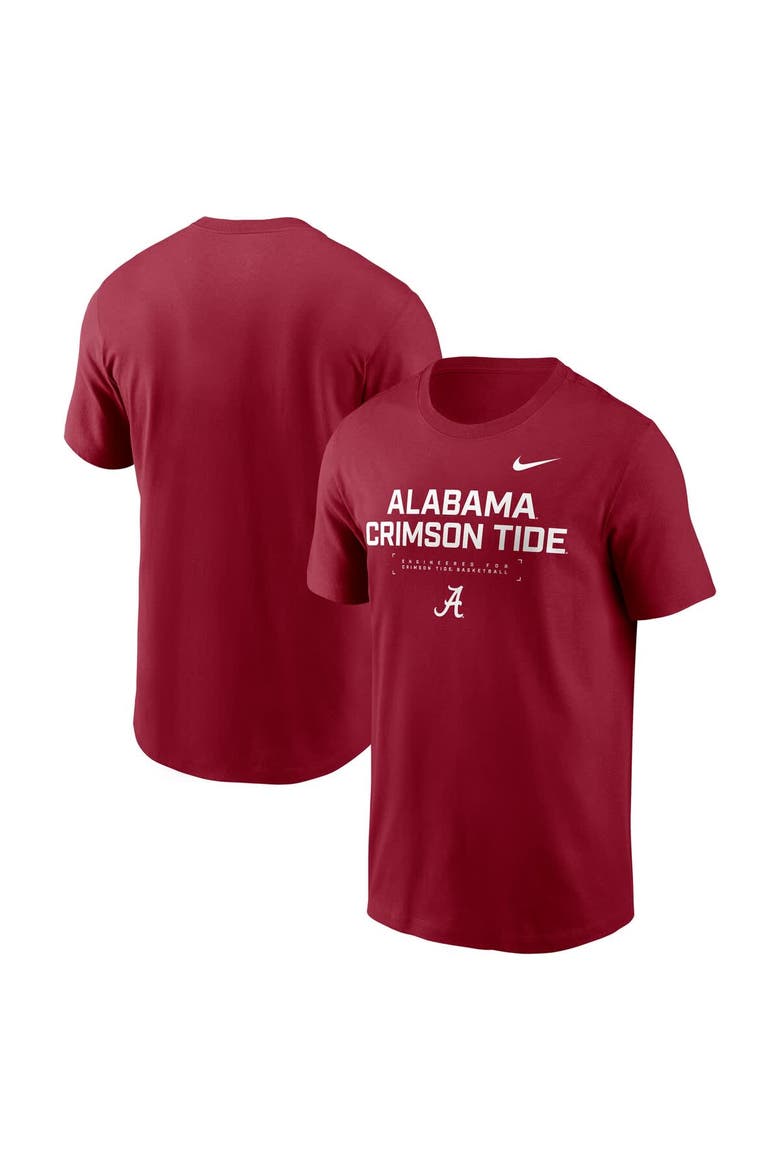 Men's Nike Crimson Alabama Crimson Tide 2025 Courtside Basketball Performance T-Shirt, Main, color, Crimson