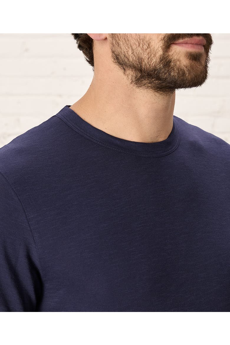 Organic Cotton Featherweight Slub Crew Tee, Alternate, color, Eclipse