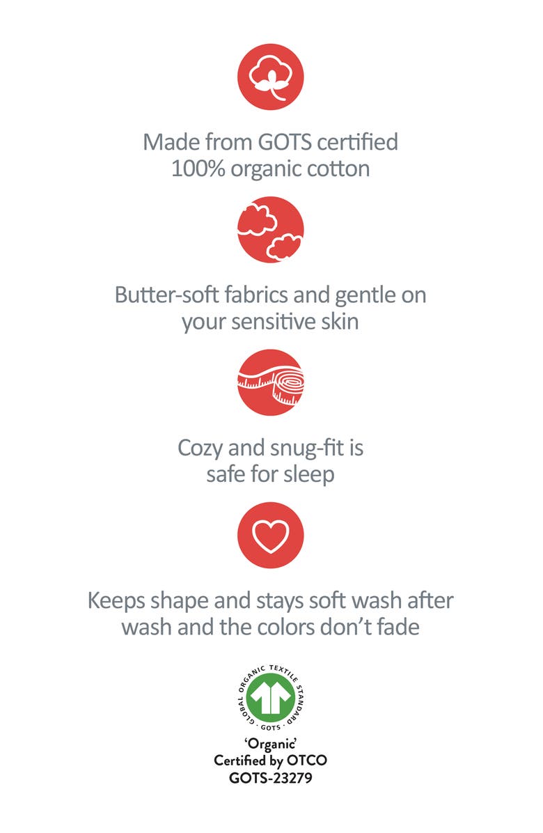 BUTTERBLU Kids' Shade Fitted Two-Piece Organic Cotton Pajamas, Alternate, color, Little Golfer Blue