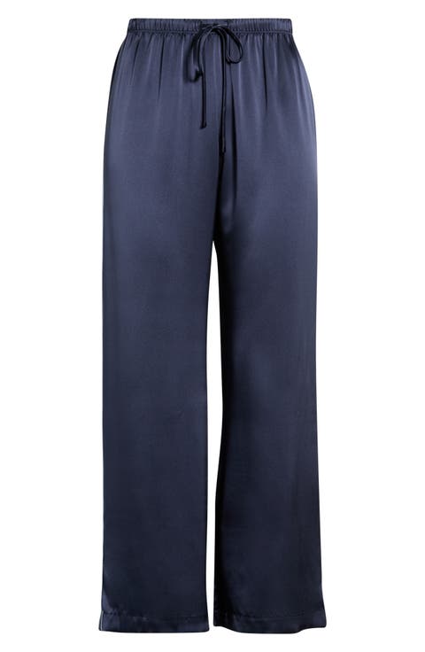 Silk Stripe Crop Pants