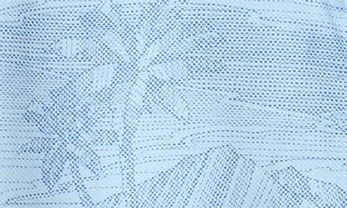 Tommy Bahama Corsica Coast Print Short Sleeve Cotton Blend Seersucker Button-down Shirt In Blue